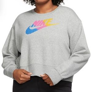 Nike plus size crop gray sweater size 1x
